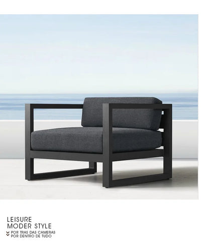 Nordic outdoor leisure sofa villa balcony wrought iron sunscreen  coffee table restaurant hotel open-air negotiation