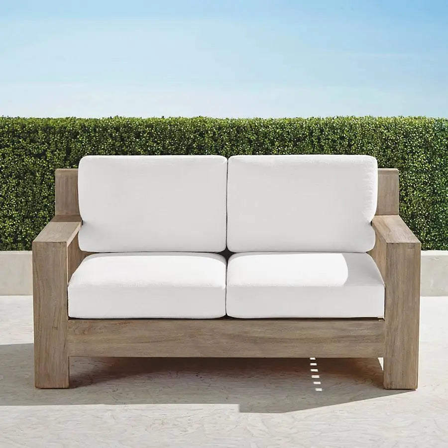 Waterproof Modern Weathered Wooden Sofa Set Home And Garden Teak Furniture Outdoor With Cushion