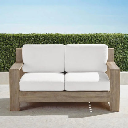 Waterproof Modern Weathered Wooden Sofa Set Home And Garden Teak Furniture Outdoor With Cushion