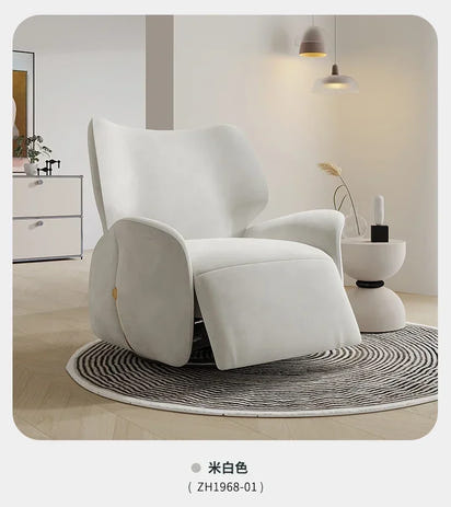 Single-Seat Sofa Stoel Stof Vrijetijdsstoel Woonkamer Licht Luxe Designer Elektrische Functionele Fauteuil