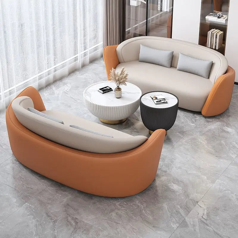 Bureau de vente réception négociation zone de repos canapé chaise bureau réception d'affaires table et chaise de négociation pour trois personnes