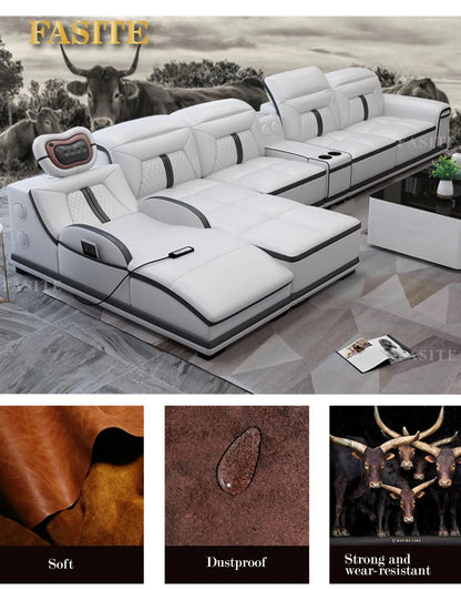 Cheap Living room sofa L shape  modern new design with music player+massage