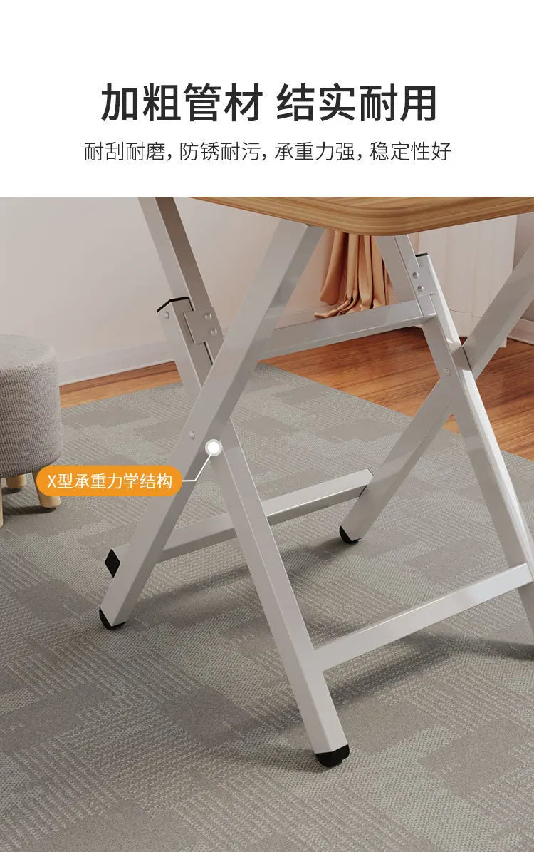 2025 New Folding Table,Indoor Outdoor Heavy Duty Portable Folding Square Woodiness Dining Table ,for Picnic, Party, Camping