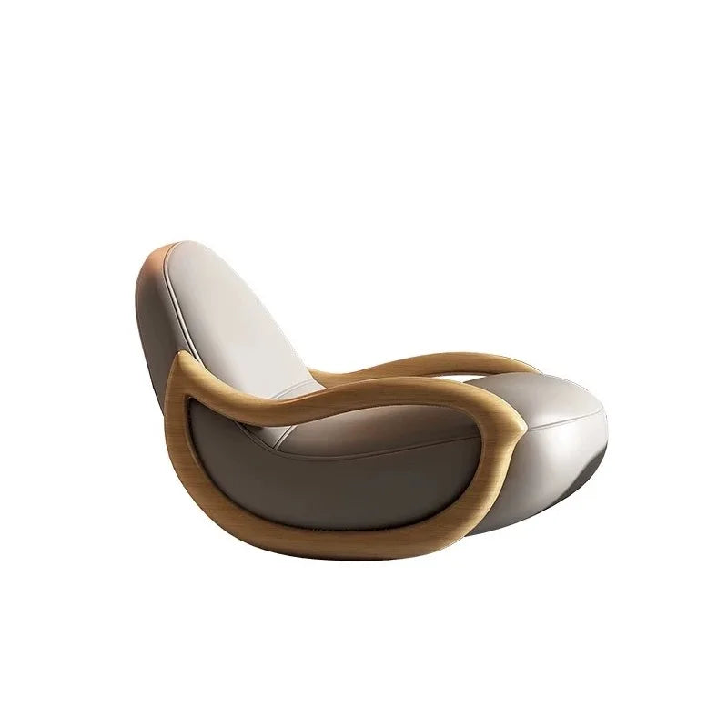 Italian Living Room Chair, Simple White Design, Lazy Designer Recliner, Comfy Armchair Sofa, Fauteuil Salon Home Furniture