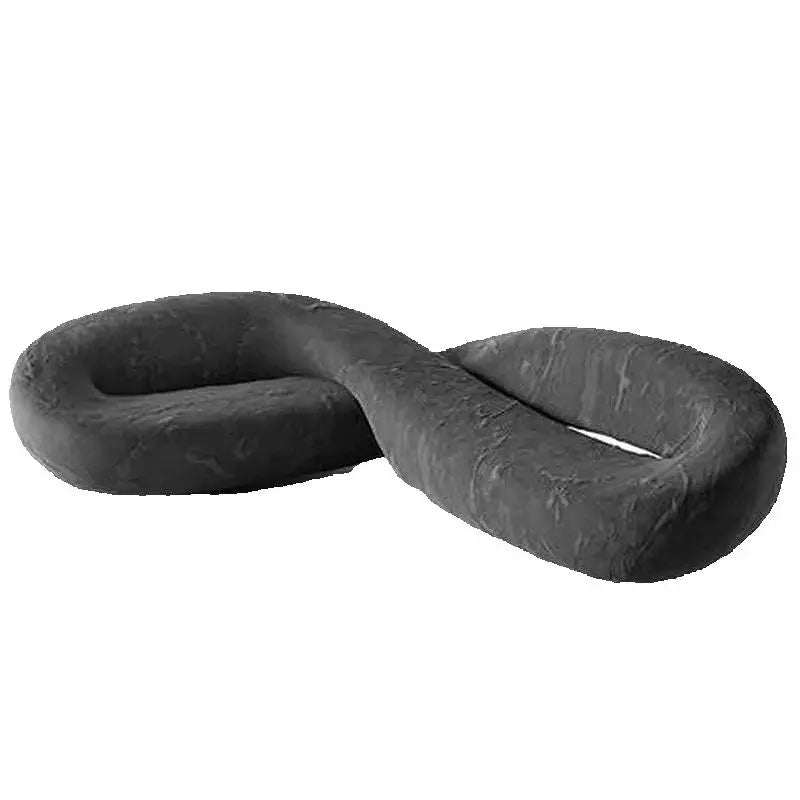 Canapé d'angle en cuir en forme de serpent, léger et luxueux, en tissu, pour Villa, maison, salon, matériau de remplissage en éponge
