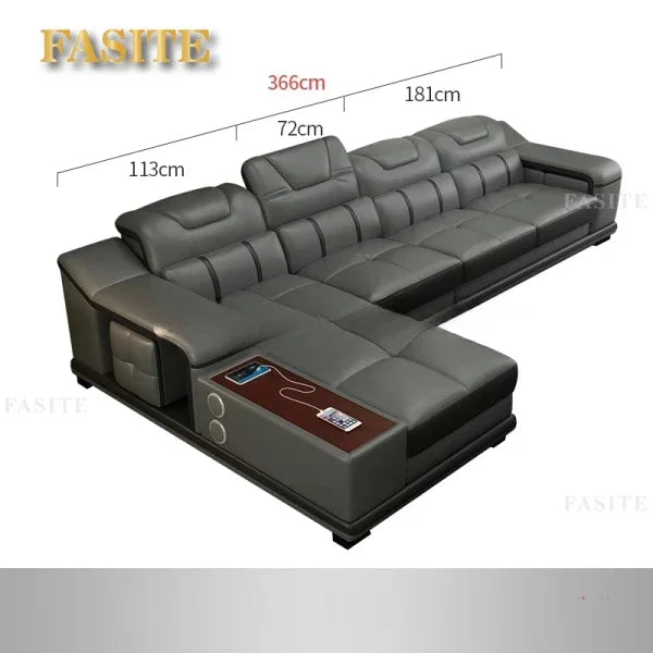 Genuine Leather Sofa Cama Leather Couch Big Sofas Sleeper Sofa Set Living Room Furniture Sofas Modern Sectional Sofa