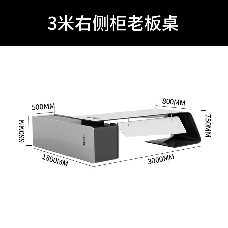 Luxury Long Office Desk Modern Design Storage Multifunctional Office Desk Display Minimalist Mesas Escritorio Trendy Furniture