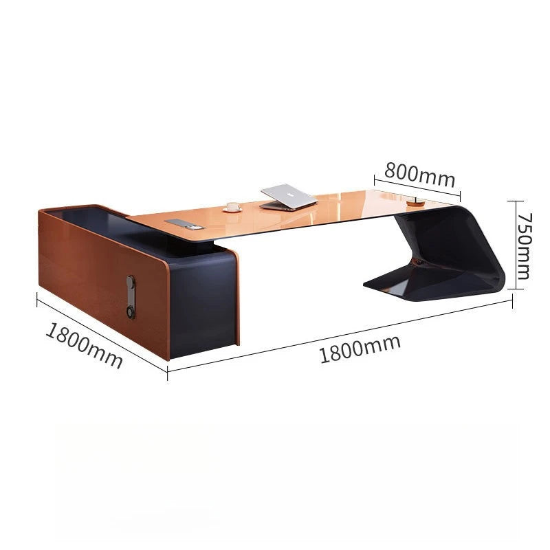 Fashionable Creative Office Desk Light Luxury Supervisor Manager Office Desk Accent Art Office Furniture Der Schreibtisch XYOD