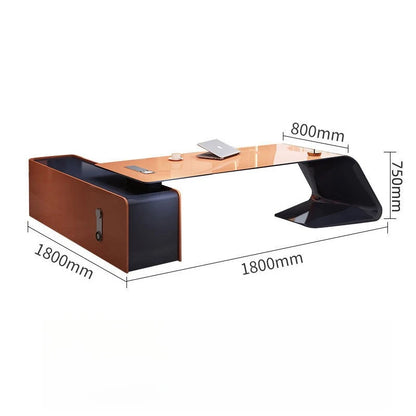 Fashionable Creative Office Desk Light Luxury Supervisor Manager Office Desk Accent Art Office Furniture Der Schreibtisch XYOD