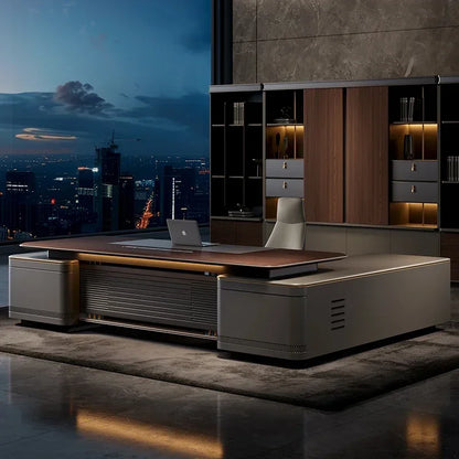 Filing Cabinet Luxury Large Computer Tables Modern Minimalist Executive Manager President Table Office Combination Furniture