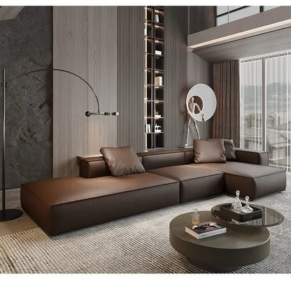 Nordic Minimalist Living Room Sofas Leather Sex Recliner Designer Lounge Sofas Garden Relaxing Designer Divano Salon Furniture