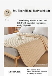 1PC Soft Fibre Waterproof Mattress Cover Thickened Breathable Diaper Proof Foldable Household
