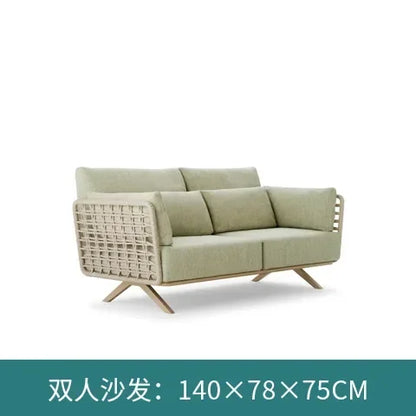 High-end outdoor furniture open-air balcony rain protection sun protection sofa courtyard outdoor villa hotel garden combination