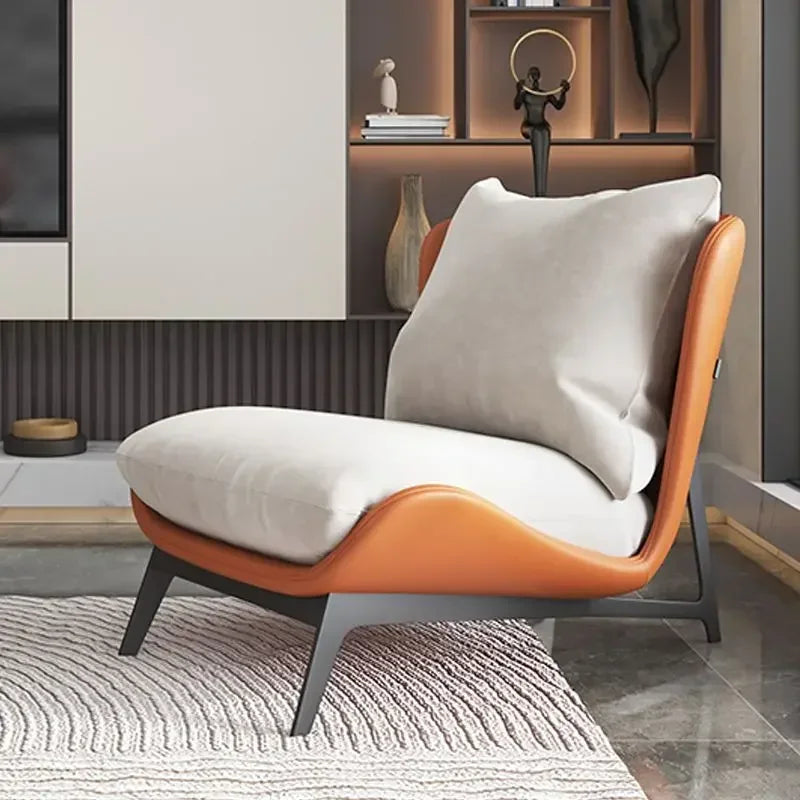 Single Chair Sofa Dining Armrest Chairs Black Yellow Upholstered Armchair Living Room Upholstery Replacement Salon Furniture
