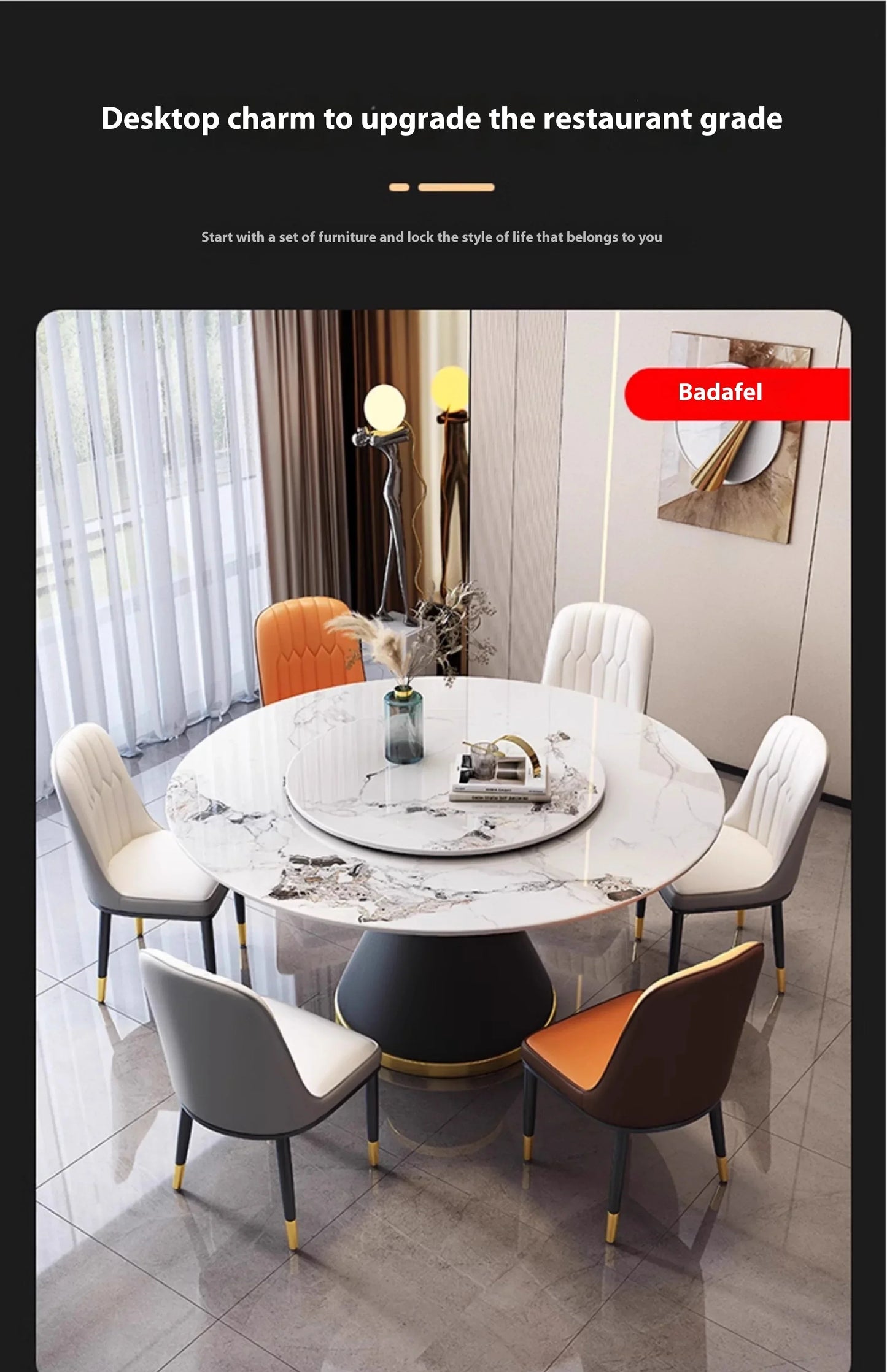 Round Sliding Table Luxury Table Stainless Steel Kitchen Islands Transparent Mesa Comedor Garden Furniture Sliding Dining Wash