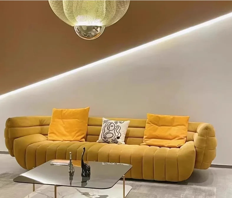 Minimalist Yellow Living Room Sofas Velvet Classic Soft Lounge Living Living Room Sofas Togo Soft Muebles De Sala Furniture Home