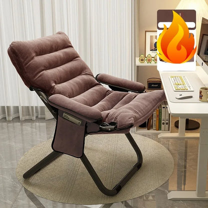 Folding recliner student dormitory computer chair household bedroom lazy small sofa balcony single casual back chair