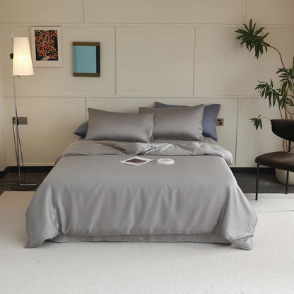 100% Silk 3pcs Bedding Set Natural Mulberry Silk Duvet Cover Set with 2pcs Pillowcase Solid Color Quilt Cover Pillow Case Luxury