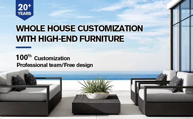 Outdoor Modern Furniture Hotel Villa Terrace Outdoor Rattan Garden Sofa Rattan Lounge Dining Set with Rise and Fall Table