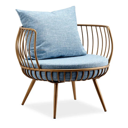 Living Room Furniture Bedroom Light Luxury Minimalist Single Sofa Chair Lounge Chair Nordic Wrought Iron Living Room Chairs