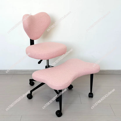 Cross Leg Chair - Meditation Chair with Wheels, ADHD Chair, Height Adjustable Seat, Adjustable Footstool