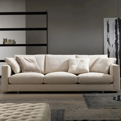 Modern Minimalist White Modular Sectional Sofa Set Fabric Living Room Furniture European Simple Design Cooling Foam Special