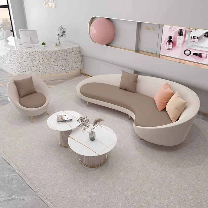 YXSF-04 Escritorio mobilier de bureau Commercial moderne réception canapé bureau canapé en cuir bureau canapé ensemble meubles