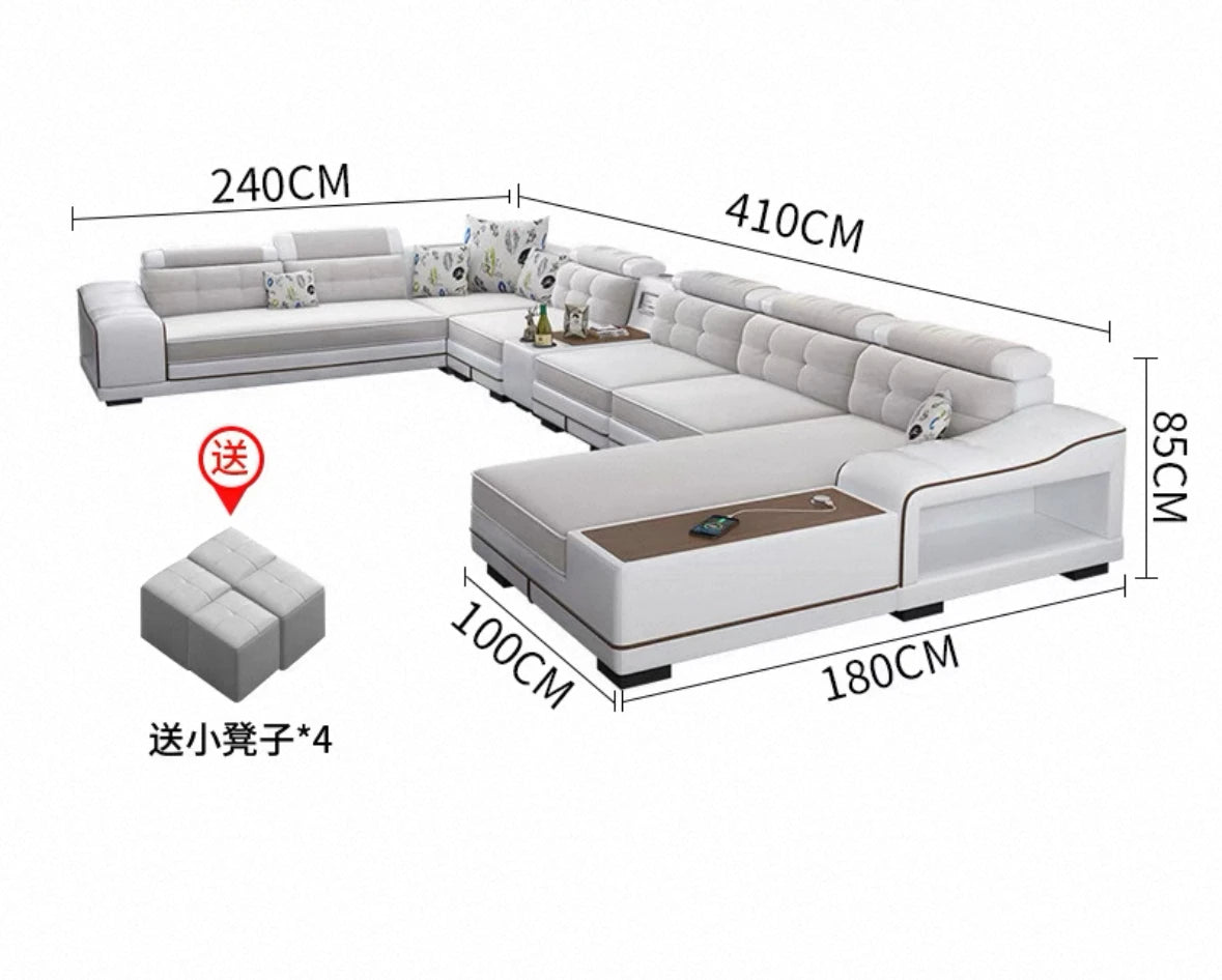 Hot Sales 2025 Custom Modern Luxury Fabric Reclining Massage Furniture Set Multifunctional Three Seat For Hotel Villa Fabric App