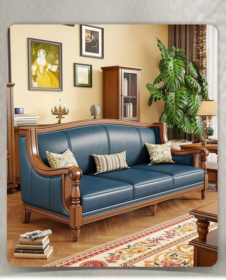 Customizable American leather sofa