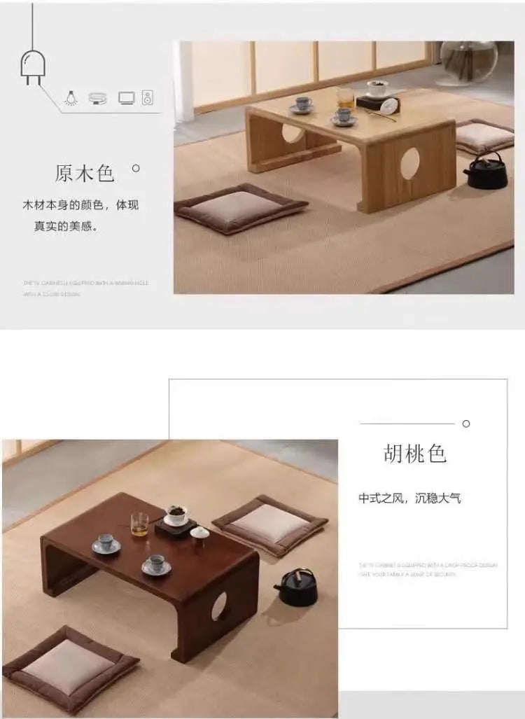 Homestay Leisure Coffee Tables Windowsill Living Room Multi-functional Low Coffee Tables Tea Wooden Furniture ChaJi MH40CJ