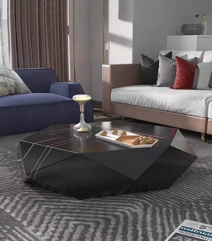 Living room creative water chestnut rock slab coffee table luxury tea table Nordic modern simple diamond rock slab coffee table