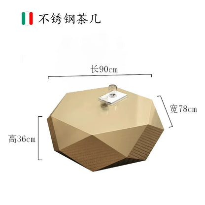 yj9 Golden diamond coffee table advanced sense modern simplicity special-shaped light luxury living room home Italian minimalist