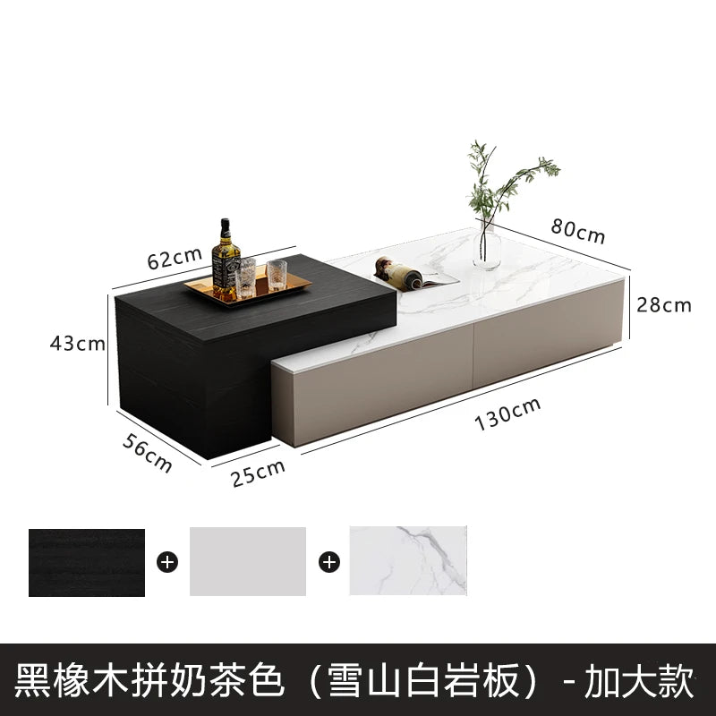 lifting Telescoping lounge coffee table living room Lift top Design Luxury Side Table Storage Tavolino Soggiorno Furniture