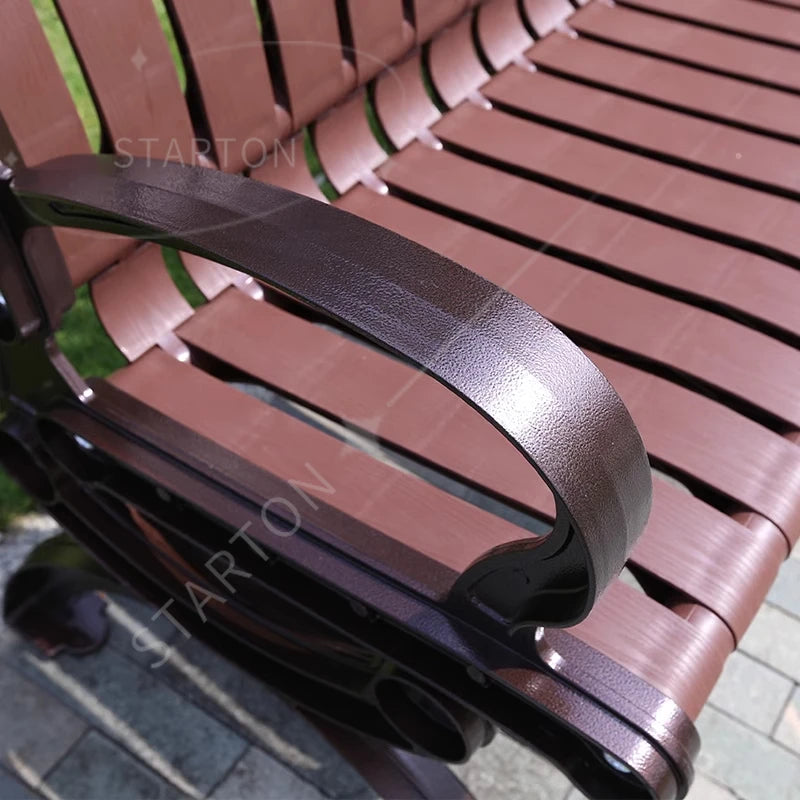 Automatic Convertible Contemporary Plastic Wood Waterproof Sunscreen Aluminum Alloy Park Chair & Outdoor Bench