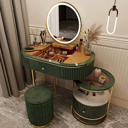 Luxury Charm Dressing Table Luxury Nordic Salon Drawer Nordic Dressing Table Mirror Chair Storage Coiffeuse Furniture Makeup