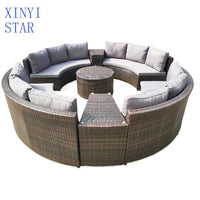 Outdoor rattan furniture high quality round garden sofa terrace balcony leisure