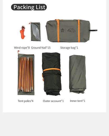 Naturehike 8-10 Person Tent Kota Cloud Casual Tent Outdoor Camping Hiking Travel Gazebo Tents Big Space Waterproof Breathable