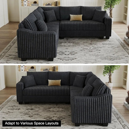 Convertible Sectional Couch with Chaise Corner Sectional Sofa L Shaped Couch Reversible Corner Upholstered Couches, Customized