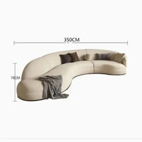 Y48 Nordic living room curved designer sofa hotel lobby multi-person combination sofa