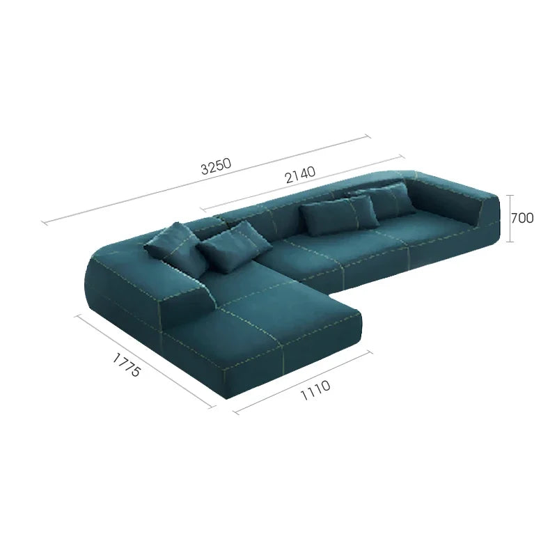 Hot sales New Modern Italian Fabric  L shape sofa living room Modular Corner Sofa Set