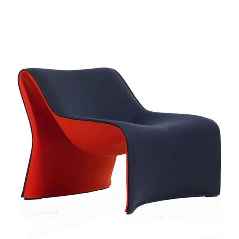 Modern Living Room Furniture Single Unique Shape Sponge Velvet Sofa Chair Fabric Sofa Leisure Accent Chair