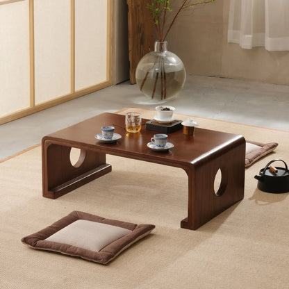 FashionJapanese Vintage Indoor Wood Furniture Asian Style Coffee Tea Living Room Low Table Rectangle 50*40cm Tatami