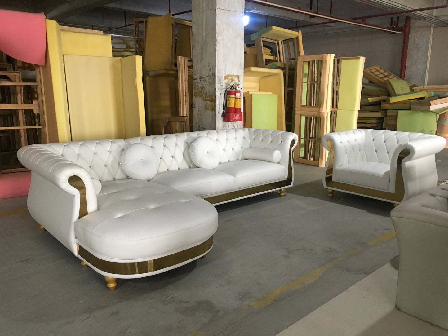 Contemporary C700 Modern Living Room Corner Sofa Set with Massage Feature for Apartment or Mall Furniture