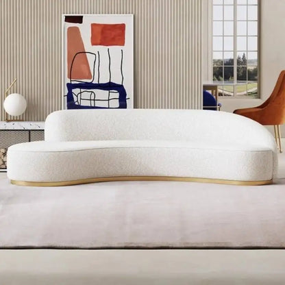 Blue Fancy Couches Curved Nordic Comfortable Designer Floor Living Room Sofa Modern Lounge Wood Divano Moderno Unique Furniture