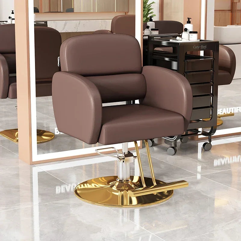 Classic Fashion Barber Chairs Simple Exquisite Trendy Premium Salon Chairs Beauty Modern Bancos Con Ruedas Salon Furniture