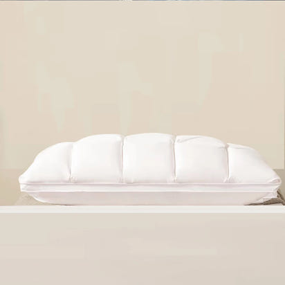 Liv-Esthete Luxury 100% Goose Down Pillow Neck Protection 3D Bread Down-proof Bed Pillows 100% Cotton