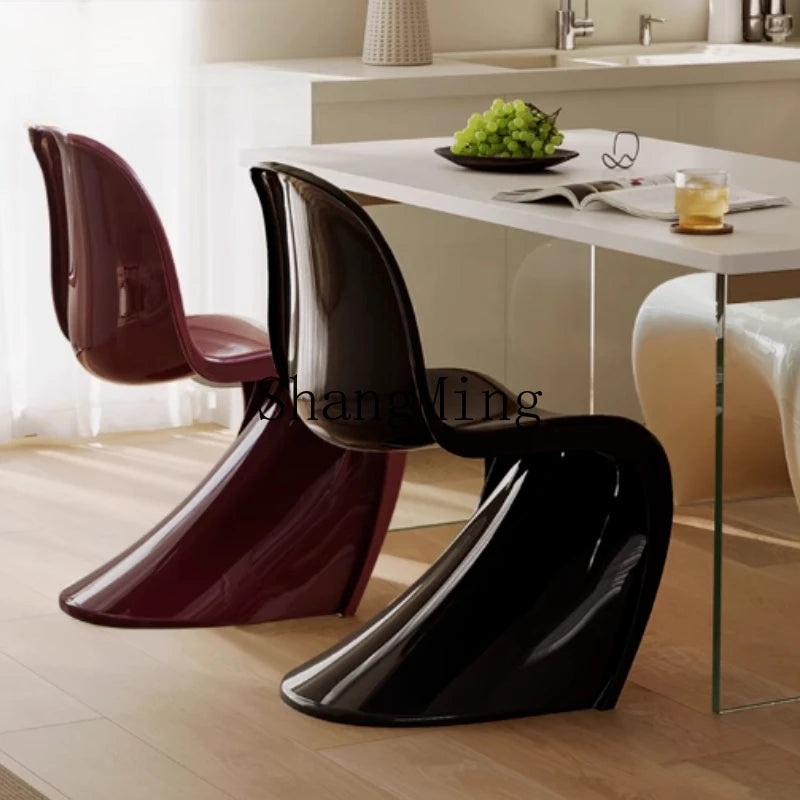 LXY simple household modern small apartment FRP electroplating armrest dining chair household leisure chair