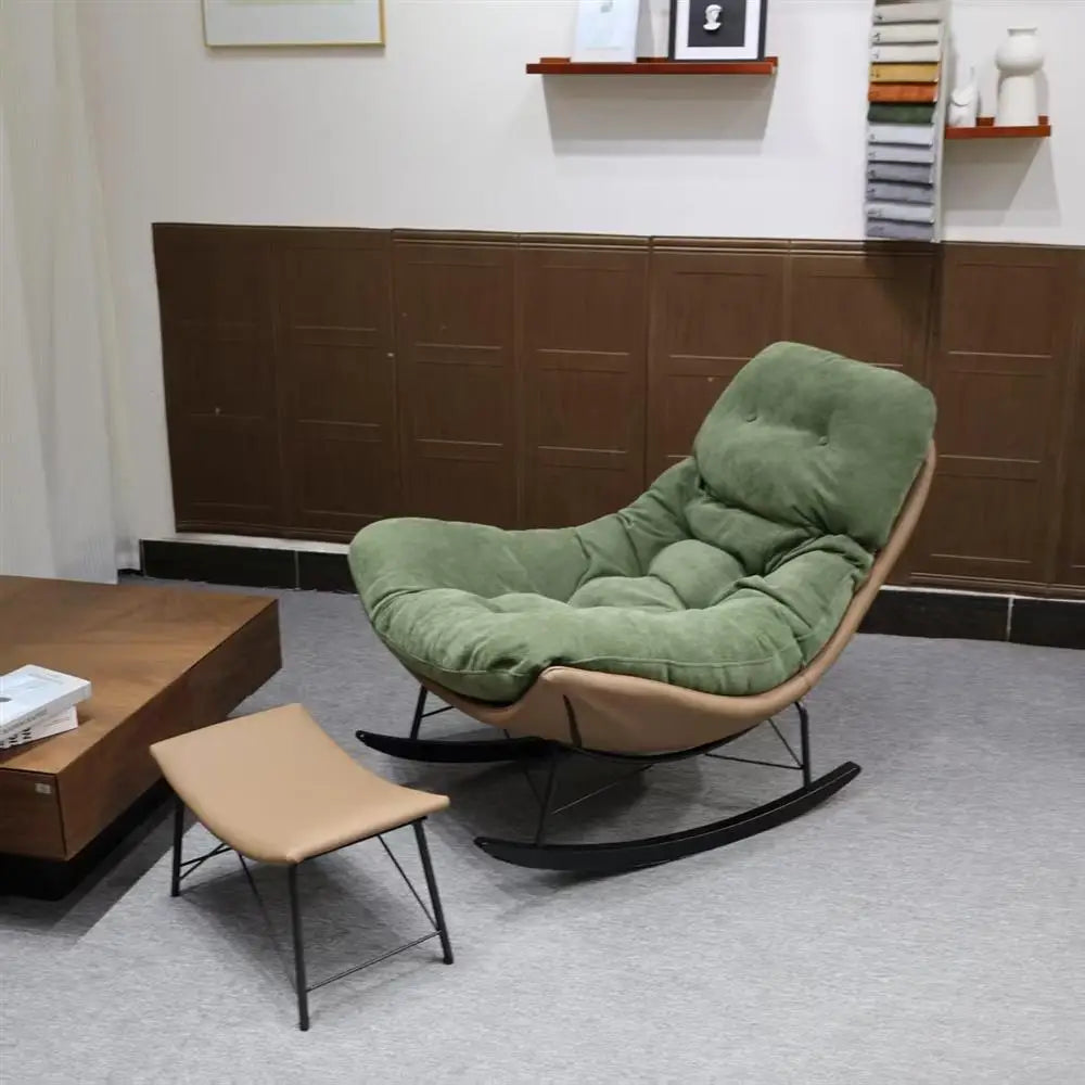 Lazy Sofa Rocking Chair Bedroom Lounge Chair Carefree Adult Living Room Single Balcony Leisure Rocking Chair Recliner Chairs