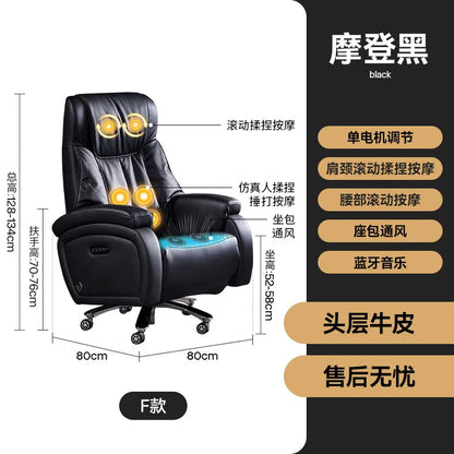 Arms Heat Office Chair Big Tall Comfy Boss Single Office Chair Massage Ergonomic Chaise Bureau Design Italian Furniture Luxury