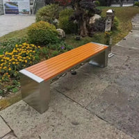 Banc de Patio Anti-Corrosion en acier inoxydable 304, haute qualité, 1.5mm d'épaisseur, mobilier d'extérieur moderne pour salle de sport, centre commercial, supermarché